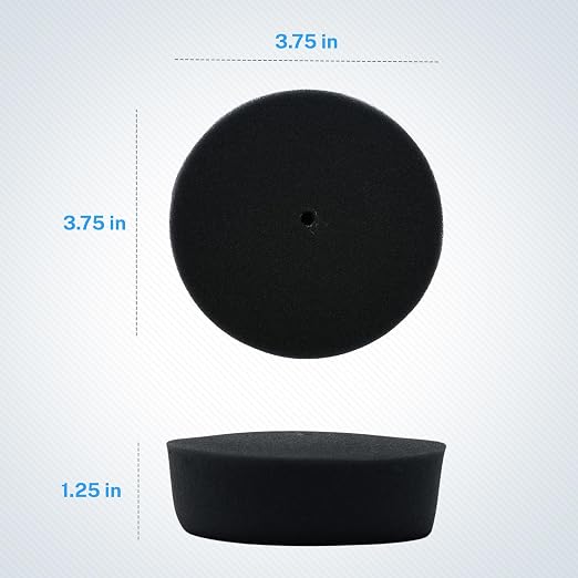 S.M. Arnold Speedy Foam Professional Grade 3-1/2-Inch Black Foam Micro Polishing Pad for Car Detailing, Swirl Mark Removal, Paint Protection - Loop Backing, Easy Attach, Pack of 3, Automotive Care