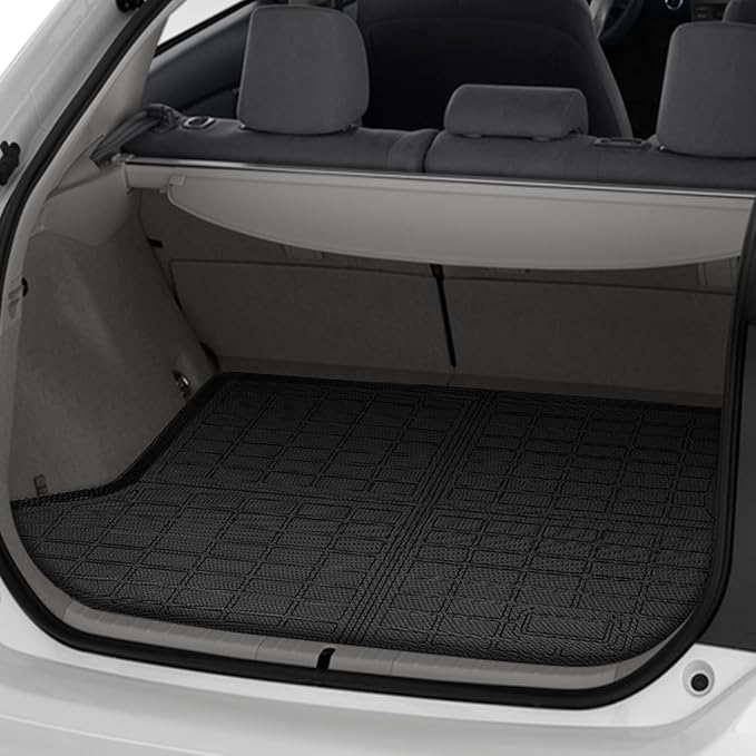 Floor Mats for Toyota Prius 2004-2007 2008 2009, Custom Fit for 2nd Gen Prius, TPE Non-Slip Waterproof Front & 2nd Row & Cargo Liner Car Accessories