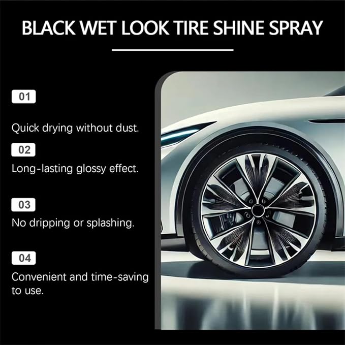 Genérico Tire Shine - High Gloss and High Strength - Tire Restorative Cream | for Vehicles, Trailers, Caravans, Sedans, Pickups, Tractors,