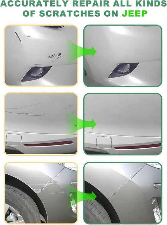 Car Touch Up Paint Bright Silver Metallic(PS2/WS2) for Jeep, Color Accurate Car Scratch Repair Remover Pen Fix Auto Paint Chips and Nicks
