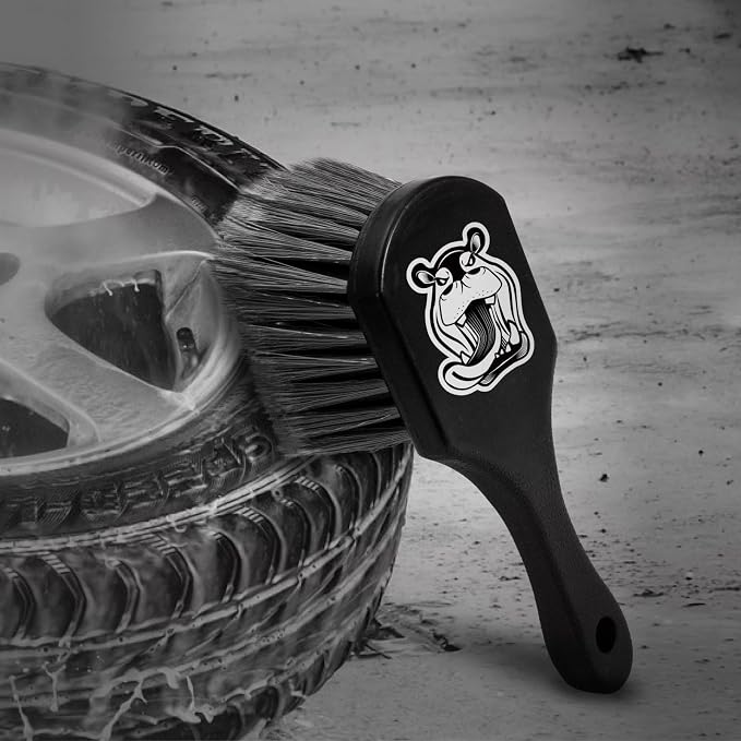 H.O.W Tire Cleaning Brush,Wheelie All Exterior Surface and Wheel Brush (Safe for Cars, Trucks, SUVs, RVs, Motorcycles, & More)