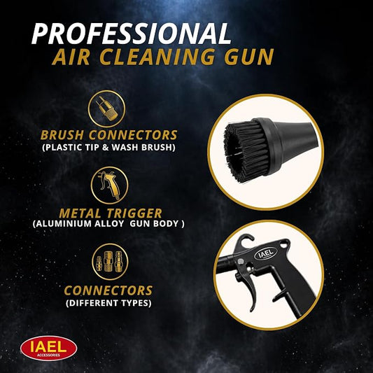 IAEL Tornado Air Gun Ultra Air Blaster Plus for Car Detailing - Tornado Mini Detailing Tool Car Cleaning - Interior car Cleaning kit General Twister Blow Out Tool - 4CFM/90PSI