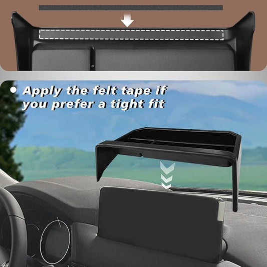 Muslogy Center Console Front Organizer & Dash Storage Box Insert Tray Behind Screen Compatible with Mazda CX5 CX-5 Accessories 2022-2025 Sunglasses Coin Holder(Console Front Tray&Dash Organizer)