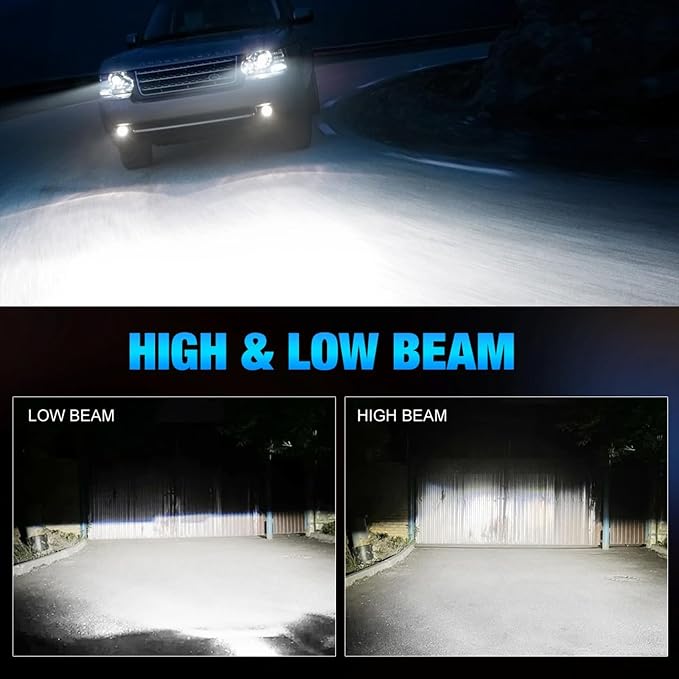 Fit For Ford Explorer (2002 2003 2004 2005) bulbs,9005 9006 High Low Beam and 9145 Fog Light bulbs Combo kit, 6000K White light, 30000LM 500% Brightnes Bulbs, with Fan, Plug n Play, pack of 6
