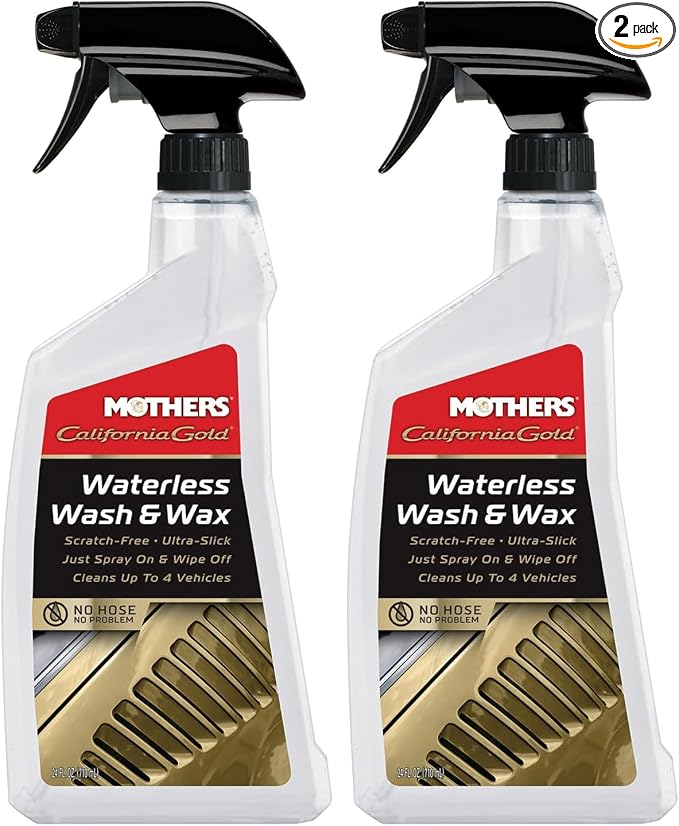 Mothers 05644 California Gold Waterless Wash and Wax, 24 fl. oz. (Pack of 2)