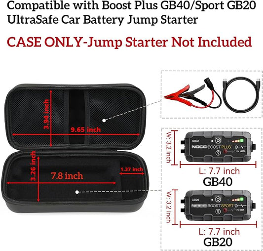EVA Protection Case Compatible with NOCO Jump Starters - Boost Plus GB40/Boost Sport GB20 UltraSafe Lithium Jump Starter (CASE ONLY)