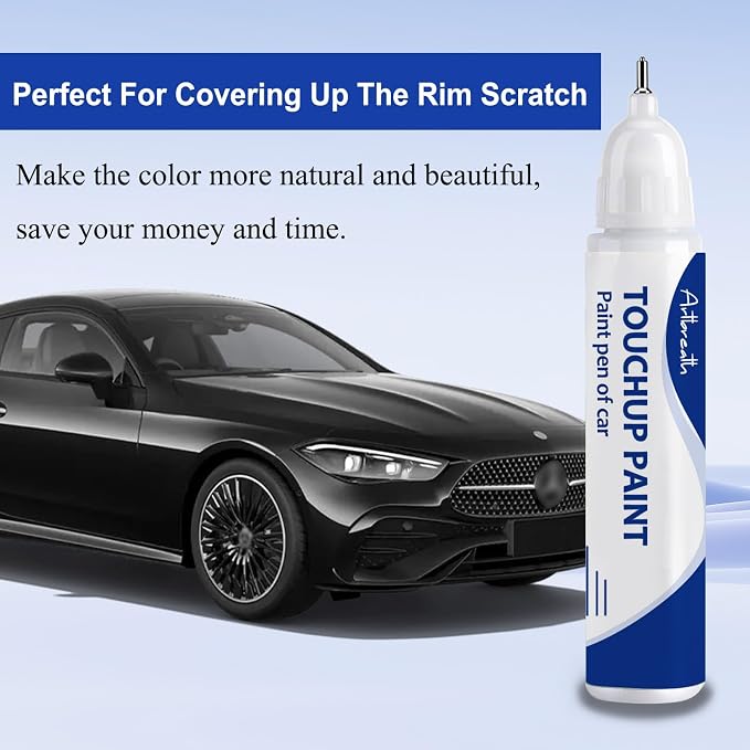 Obsidian Black(197/9197) Touch Up Paint for Mercedes-Benz Car Paint Pen Scratch Repair Two-In-One Touch Up Paint Automotive Paint Pen for Mercedes Benz A/C/E/G/M/GL/GLA/GLB/GLC/CLS/SL/SLC