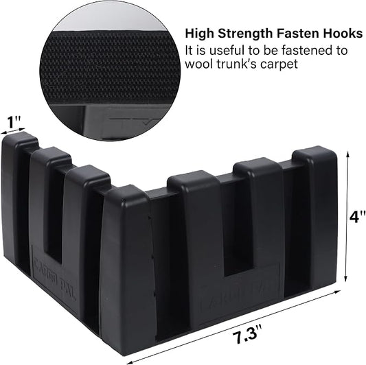 YOFIT Multipurpose Cargo Organizer Blocks Car Trunk Storage Organizer Blocks, Should Be Used with Wool Trunk's Carpet for Car/Truck/SUV/Van, Set of 4