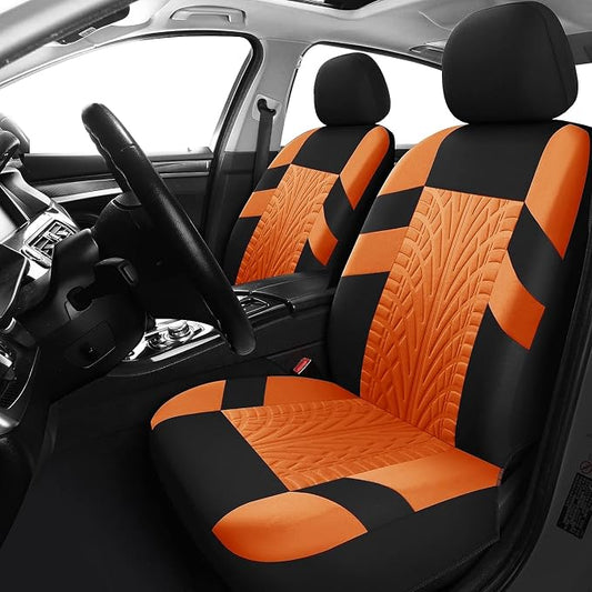 VarCozy Car Seat Covers Full Set, Front & Split Rear Bench for Car, Universal Cloth SUV, Sedan, Van, Automotive Interior Covers, Airbag Compatible