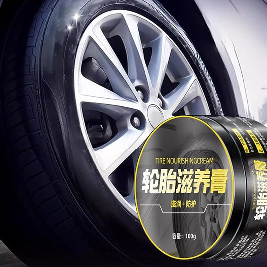 Car Tire Shine - 100g Auto Tire Gloss, Rubber Protectant | Vehicle Wheel Polish, Long Lasting Tire Coating, High Shine Tire Dressing, Liquid Tire Enhancer, Durable Car Detailer for Rubber Surfaces