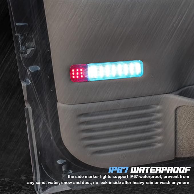 NDRUSH LED Interior Door Light Door Panel Courtesy Light Ice Blue Step Light Assembly Compatible with 1999-2006 Silverado/Sierra 1500 Yukon 1995-1999 C1500 C2500 C3500 2001-2006 3500 2500HD