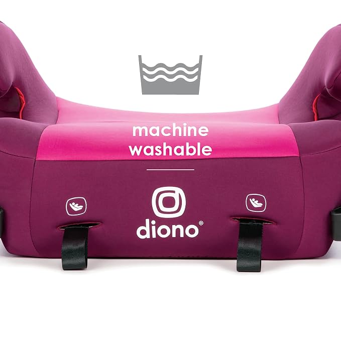 Diono Solana 2 XL Pack of 2 2022, Dual Latch Connectors, Lightweight Backless Belt-Positioning Booster Car Seat, 8 Years 1 Booster Seat, Pink