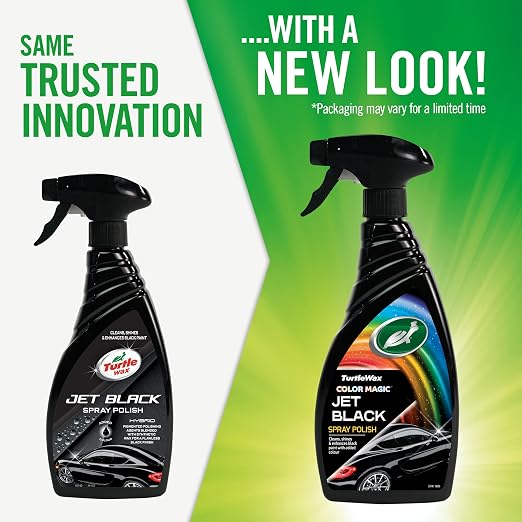 Turtle Wax 53140 Jet Black Car Spray Polish Paintwork Protect & Restore 500ml