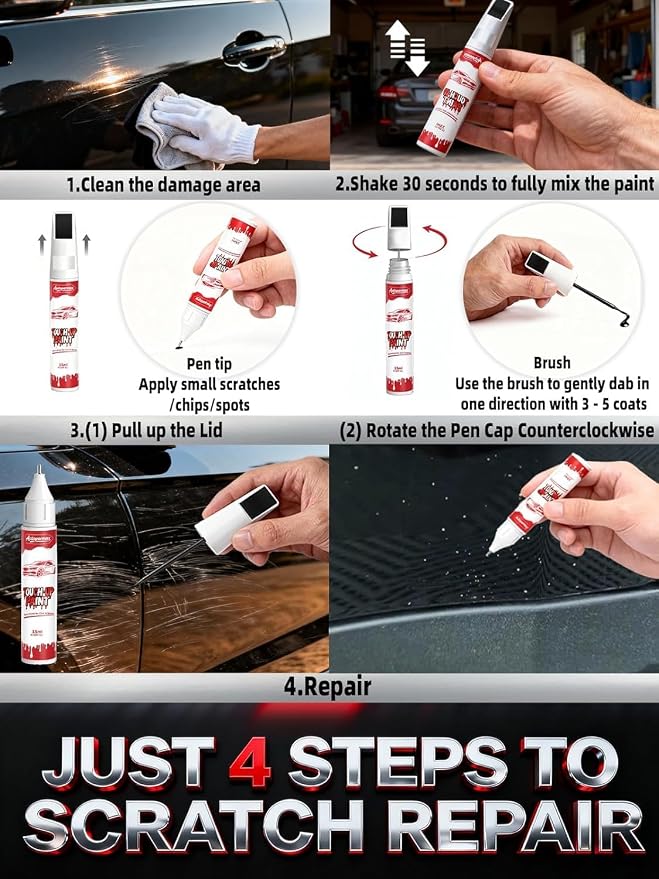 1H9 Nebula Gray Pearl Car Touch Up Paint for Lexus, Color Accurate Two-In-One Car Paint Scratch Repair Pen, Professional Scratch Remover for Vehicles Chips and Nicks Scuff