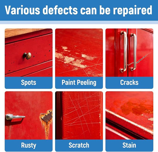 Red Touch Up Paint High-Gloss Apple Red Multi Surface Acrylic Touch Up Paint Pen Scratch Repair for Metal,Wall,Cabinets,Appliances,Wood,Door,Furniture,Enamel 1.5 Fl Oz
