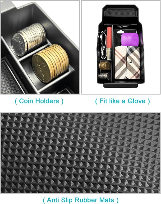 CDEFG 5PCS 2023 2024 2025 2026 CX-50 Center Console Organizer Tray for 2023-2026 Mazda CX-50 Accessories Console Armrest Tray Side Door Trash Container Storage Box Door Handle Pocket Insert Trays
