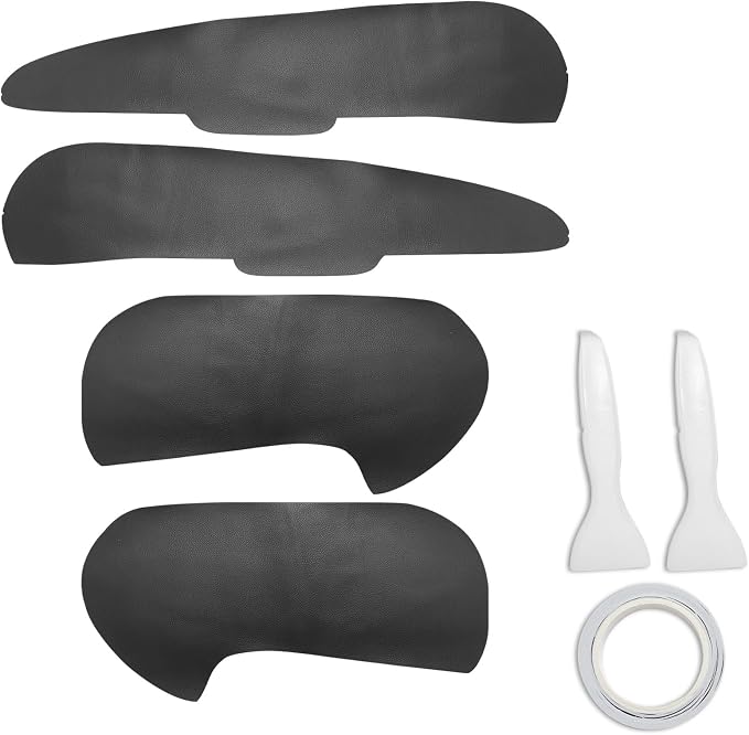 RUIANTE 4pcs Door Panel Cover Trim Replacement Compatible for Focus 2005-2007 Car Interior Accessories (Black)