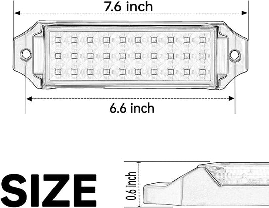 Flush Mount LED Pod Lights, 2PCS 40W Bumper Backup Reverse Spot Off-Road Driving Fog Work 6 Inch LED Light Bar for Truck ATV UTV Boat (White)
