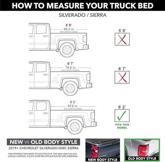 RealTruck BAK Revolver X4s Hard Rolling Truck Bed Tonneau Cover | 80122 | Fits 2014 - 2018, 19 Ltd/Lgcy Chevy/GMC Silverado/Sierra 8' 2" Bed (97.8")