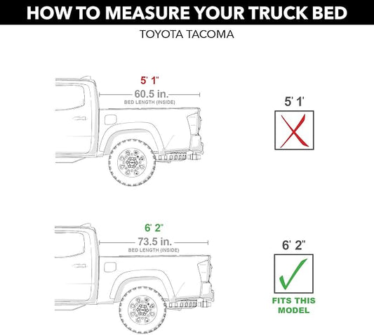RealTruck BAK BAKFlip F1 Hard Folding Truck Bed Tonneau Cover | 772427 | Fits 2016 - 2023 Toyota Tacoma w/ OE track system 6' 2" Bed (73.7")