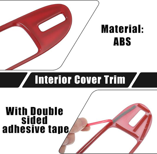 X AUTOHAUX Red Center Console Dashboard Air Conditioner AC Outlet Vent Cover Trim Interior Accessories for Chevrolet Camaro 2010-2015