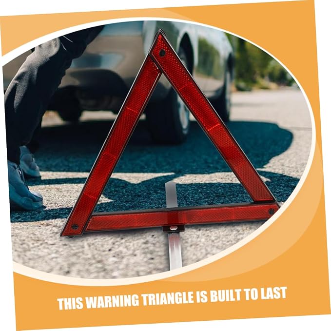 Zerodeko 5pcs Foldable Reflective Warning Triangles Essential Emergency Tool for Roadside Safety Compact Design for Vehicles and Trucks Enhanced Night Visibility