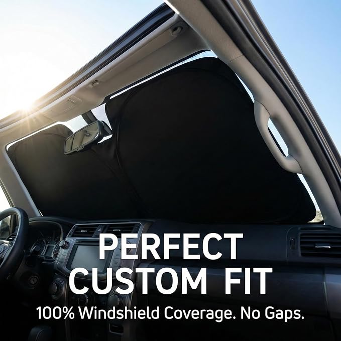 Windshield Sun Shade for Chrysler 300 300C 2011-2024 2025 Sunshade Front Window Shade Custom Fit 300 300C Accessories Sun Visor Foldable Shade Blocks UV Rays Accessories