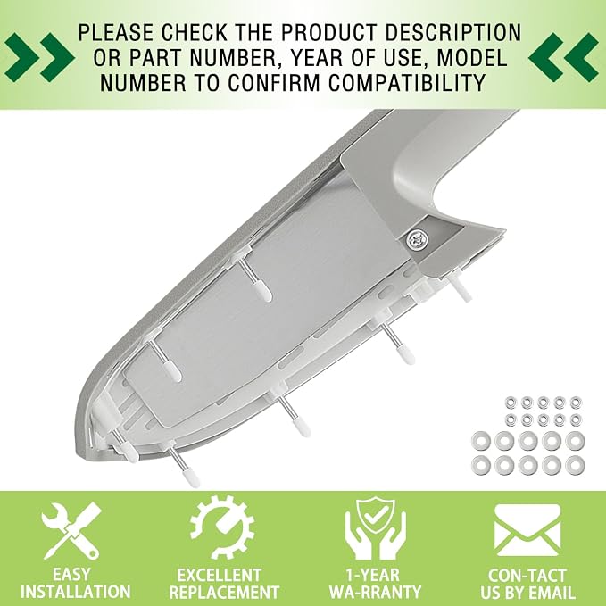 Upgraded Door Armrest Repair Kit Left Driver Side Door Panel Handle Gray Compatible with 2010-2014 Chevy Silverado GMC Sierra 1500 2500HD 3500HD Replaces 22818466
