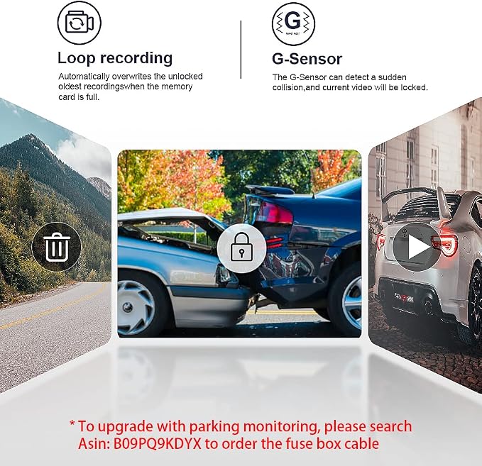 Fitcamx Front 2K+Rear 1080P Dash Cam Adapts for Toyota Sienna 2021-2026 LE Limited XLE Platinum XSE (XL40), OEM Factory Style, Dual HD Video, WiFi & APP, Loop Recording, Gravity Sensor, 64GB Card