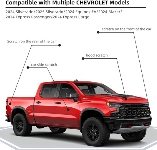 Red Hot(G7C/WA130X) Car Paint Touch Up Pen Compatible with Chevy, 2-In-1 Color Accurate Touch Up Car Scratch Repair Paint Exact Match Chevy Series Automotive Scratch Remover for Nicks & Chips Repair