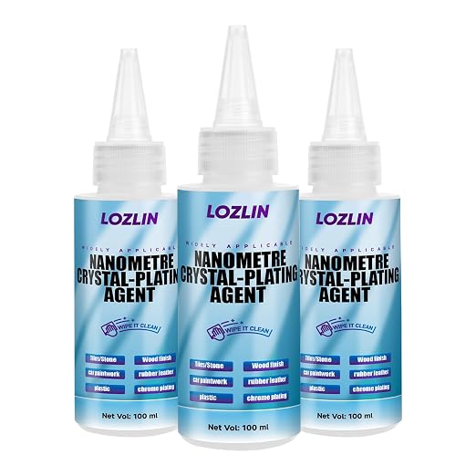 LOZLIN Nano Clear-Crystal Coating Multi-Surface Protector for Marble Granite Tile Countertop, Car Paint Wood Plastic Leather Ceramic Shine & Scratch Stain Protection-100ml