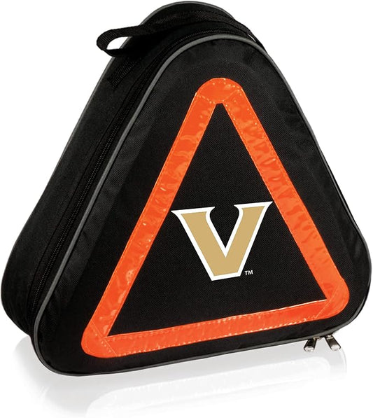 PICNIC TIME NCAA Vanderbilt Commodores Roadside Emergency Car Kit, Auto Vehicle Safety Road Side Assistance with Jumper Cables and Car Tool Kit, (Black with Orange Accents)