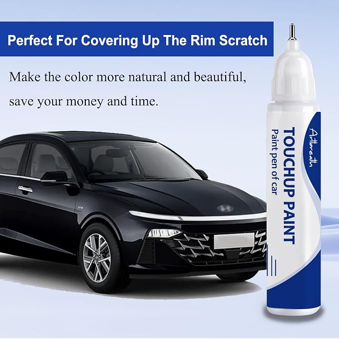 Abyss Black(A2B) Touch Up Paint for Hyundai-Exact Match–Chips and Nicks Car Paint Scratch Repair Kit Automotive Paint Pen for Accent/Creta/Elantra/TUCSON/SANTA