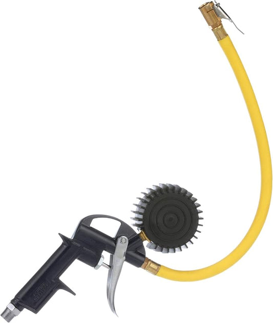 Tire Inflator, 3-in-1 Inflation Gun, with Gun, Locking Chuck and 2-inch Gauge, ΒΌβ NPT and Flexible Hose (Campbell Hausfeld MP600000AV), 3-in-1 Tire Inflator w/Gauge