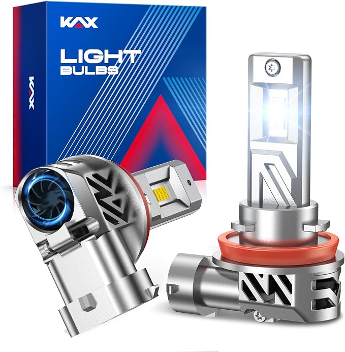 2025 10X Brightener H11 Led Bulb for Car Owners, 50000Lm H9 for Drivers at Night, H11 Bulb During Bad Weather, H8 H9 1:1 Real Size, 100000 Hours Lifespan, 99% Fit Your Vehicles, Plug & Play, 2 Pack
