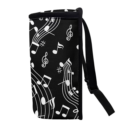 Talayituse Music Note Piano Key Print Car Trash Can with Lid, Leak Proof Auto Trash Bag Hanging Vehicle Garbage Can Multipurpose Storage Container for Back Seat Road Trip