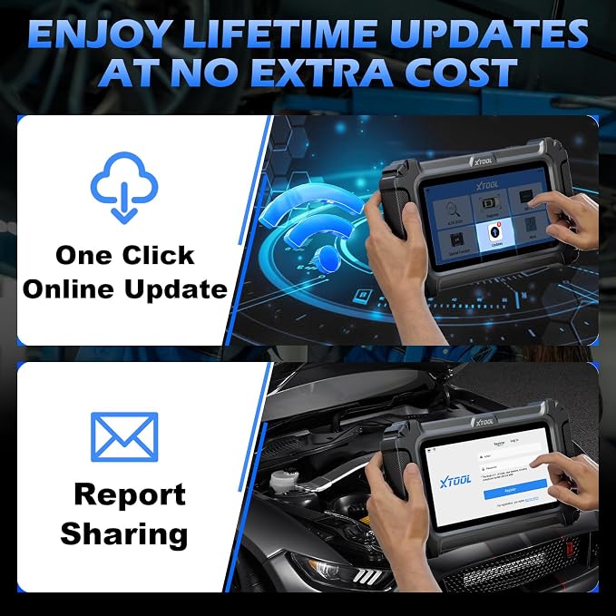 XTOOL D5 OBD2 Scanner Car Code Reader, Engine ABS SRS Transmission Diagnostic Scan Tool with 10 Resets, EPB Service, ABS Bleed, Throttle Relearn, Clear Check Engine Light, Free Update