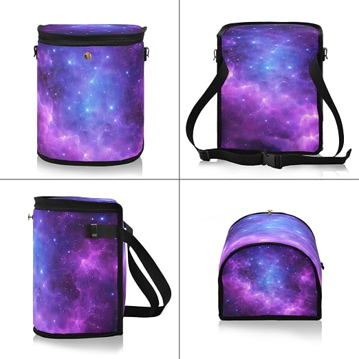 senya Car Trash Can, Garbage Can, Waste Basket - Leak-Proof, 11" x 9" x 7", Purple, Fabric, 693 Cubic Inches