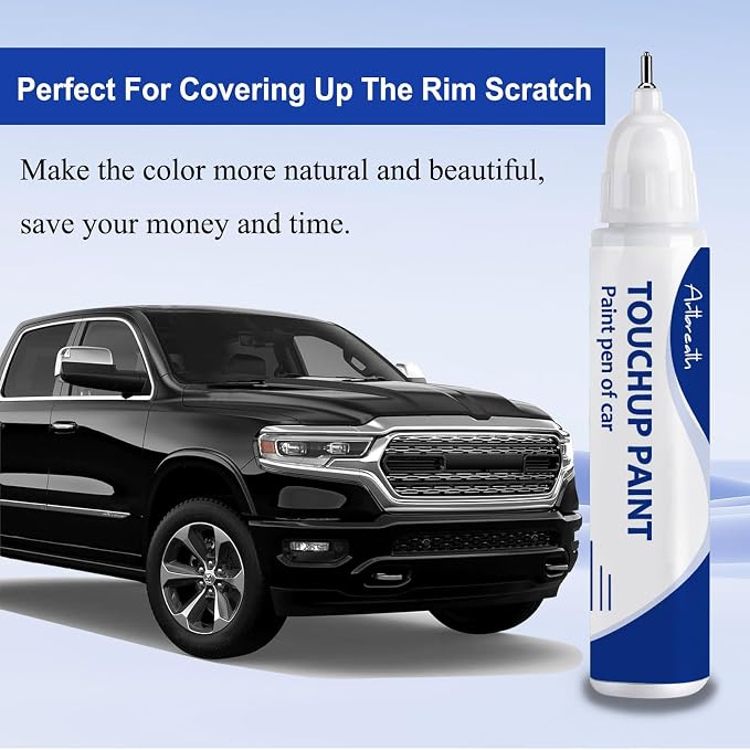 Diamond Black Crystal(PXJ/KXJ) Touch Up Paint for Dodge-Exact Match–Chips and Nicks Car Paint Scratch Repair Kit Automotive Paint Pen for Challenger/Durango/Grand Caravan/Charger/RAM