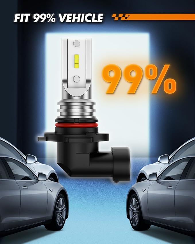 SEALIGHT 9145 H10 LED Fog Light Bulbs, 400% Brighter 6500K White 1:1 Mini Size H10 LED Fog Lights, Strong Penetration 9145 9140 Fog Light Bulb, Pack of 2