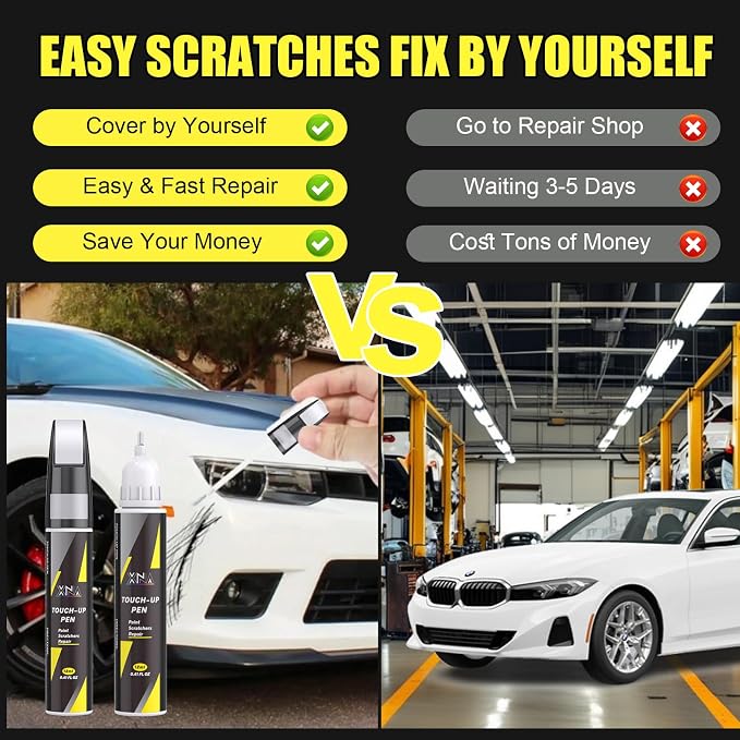 XNA Manhattan Green Metallic(C3D) for BMW Touch Up Paint, Car Scratch Remover for Nicks and Chips Repair, 2-In-1 Quick & Easy Fix Car Scratch Repair Kit with Exact Color-Matched