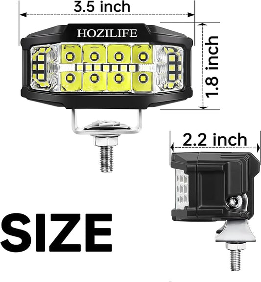3 Inch LED Pods, 2PCS 40W 12V Flood Spot Ditch Lights Offroad Driving Fog LED Work Light for Truck ATV UTV Motorcycle (HZ1121)