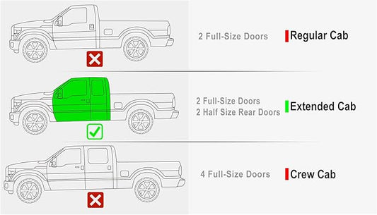 APS Stainless Steel Pocket Steps Running Boards Side Bars Compatible with Ford F250 F350 Super Duty 1999-2016 Extended Cab