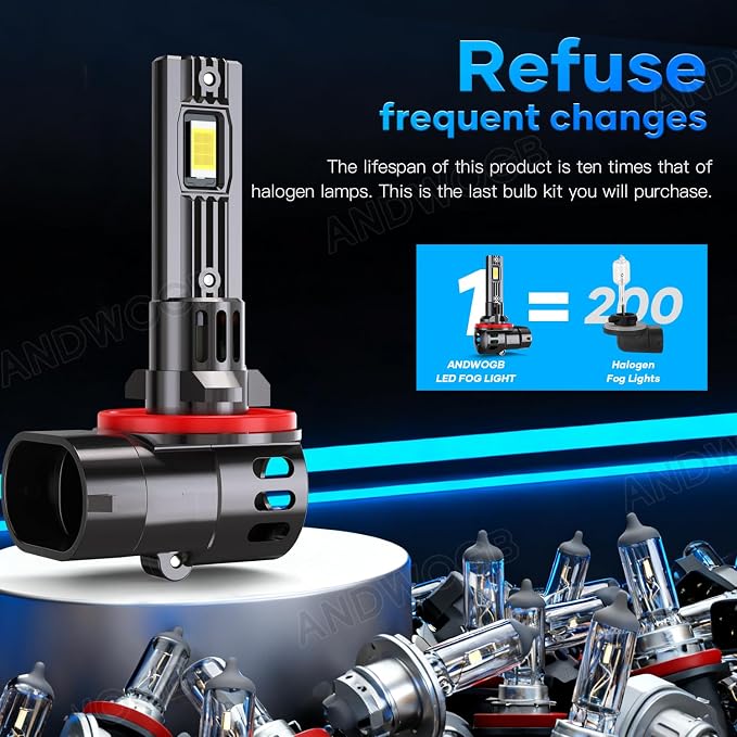 Lights Compatible for Chevy Camaro Light Fog Bulbs for Off road Use, Years: 1998 1999 2000 2001 2002, 48000 Lumens 800% Brightness, Pack of 6