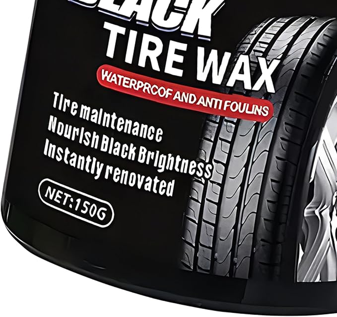 Tire Polish | 150g Rim Maintenance Cream | with Sponge Waterproof Tire Cleaner and Shine,for Vehicle Exterior Automotive Truck Trailer Tractor RV SUV