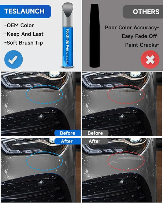 792/9792 Palladium Silver Metallic Touch Up Paint Compatible With Mercedes-Benz Exact Match Car Paint Pen Scratch Repair