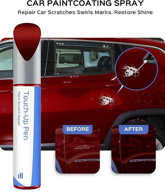 PRP/JRP Deep Cherry Red Crystal Pearl Touch Up Paint Compatible with Jeep Exact Match Chips and Nicks Touch Up