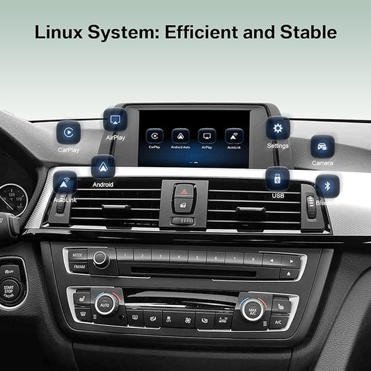 Wireless CarPlay Android Auto Adapter for BMW NBT 1 2 3 4 5 6 7 Series X1 X3 X4 X5 X6 2012–2016 Retrofit Decoder Support Mirrorlink, Rear Camera and OEM Car Functions