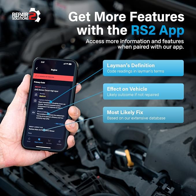 BLCKTEC 420X OBD2 Scanner Diagnostic Tool, Read and Clear Check Engine Light, Car Code Reader for All OBDII Cars 1996 and Newer, Comes with Bluetooth Topnotch App On iOS & Android