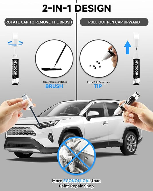 089 Wind Chill Pearl Tricoat Touch Up Paint Compatible with Toyota Exact Match 2 in 1 Touch up Paint for Chips and Nicks Repair